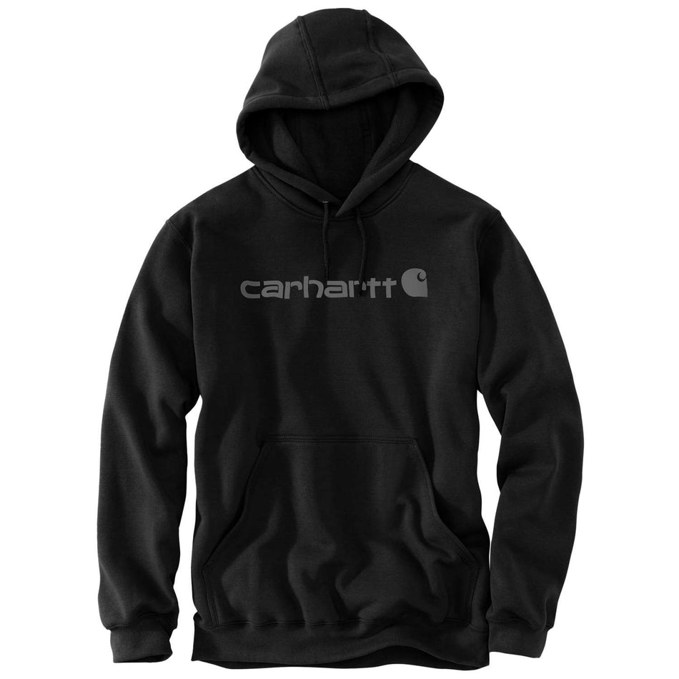 Carhartt Marquette Hoodie Logo Hooded Sweatshirt - Black/ Grey