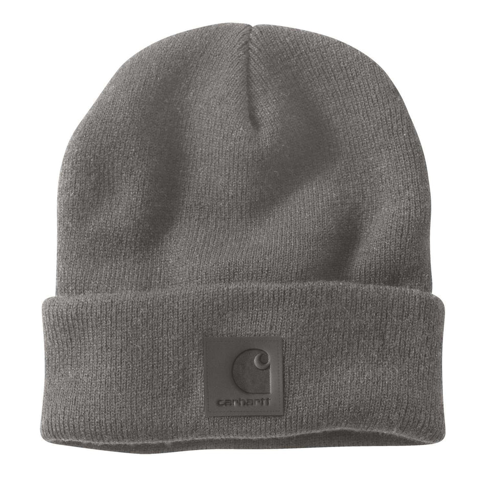 Carhartt 101070 Leatherette Watch Cap Knit Beanie Hat – Mud Grey