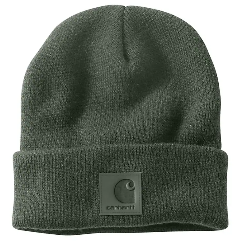 Carhartt 101070 Leatherette Watch Cap Knit Beanie Hat – Forestry Green