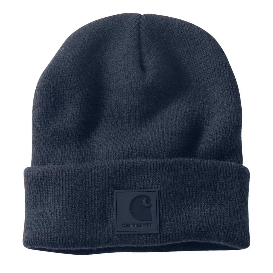 Carhartt 101070 Leatherette Watch Cap Knit Beanie Hat – Navy