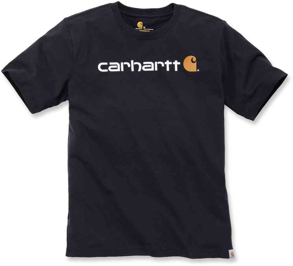 Carhartt 103361 Relaxed Fit Heavyweight Short-Sleeve Logo Graphic T-Shirt - Black