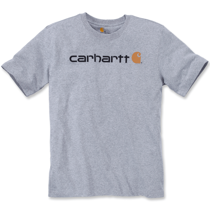 Carhartt 103361 Relaxed Fit Heavyweight Short-Sleeve Logo Graphic T-Shirt - Heather Grey
