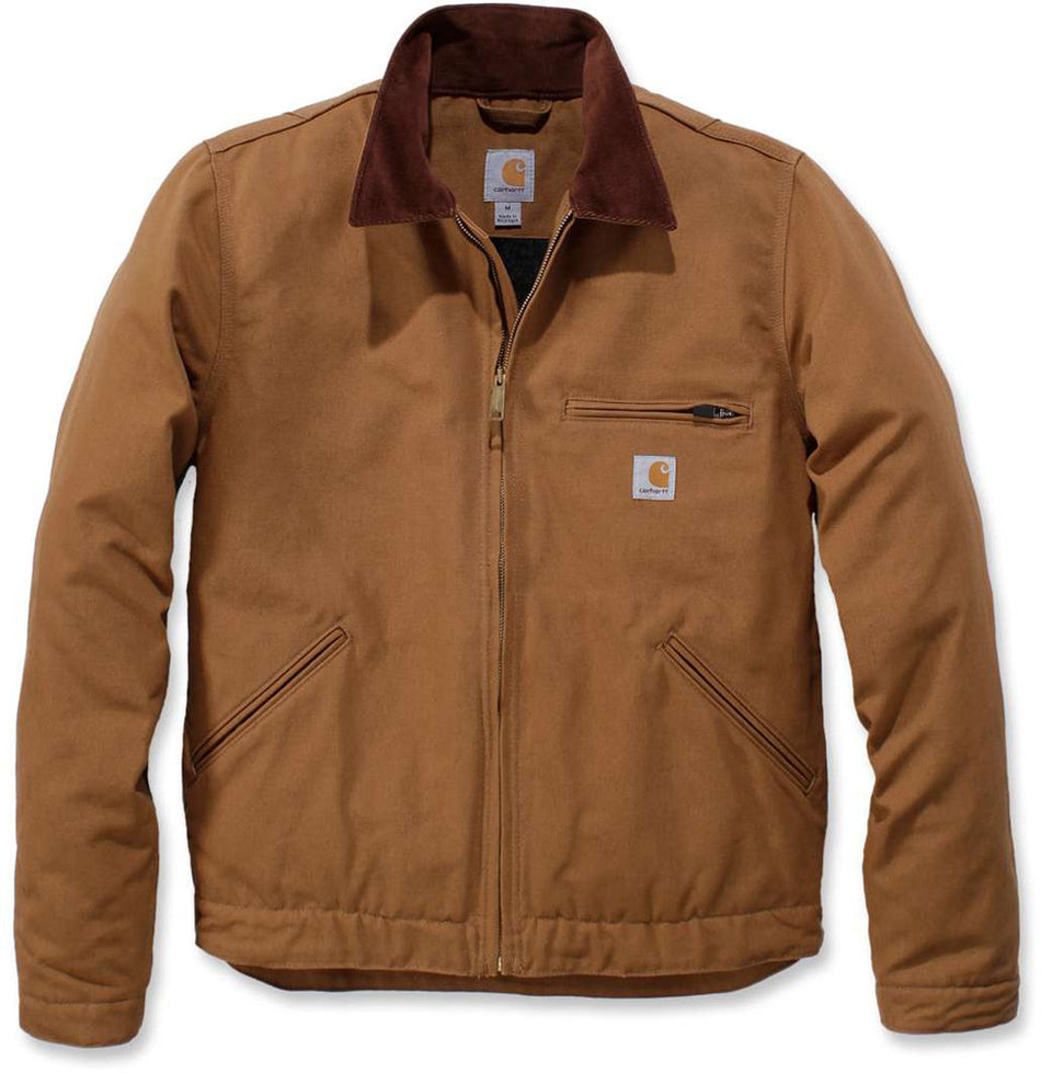 Carhartt Iconic 103828 Relaxed Fit Duck Blanket Lined J01 Detroit Jacket - Carhartt Brown