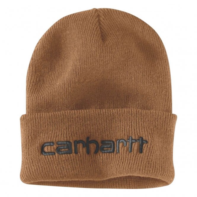 Carhartt Knit Insulated Logo Graphic Cuffed Beanie - Carhartt Brown