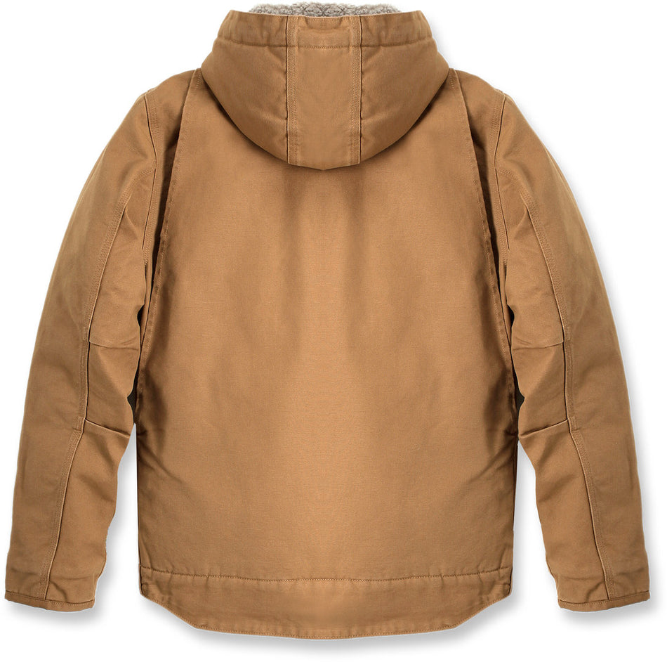 Carhartt 104392 Sierra Relaxed Fit Washed Duck Sherpa Lined Jacket - Carhartt Brown