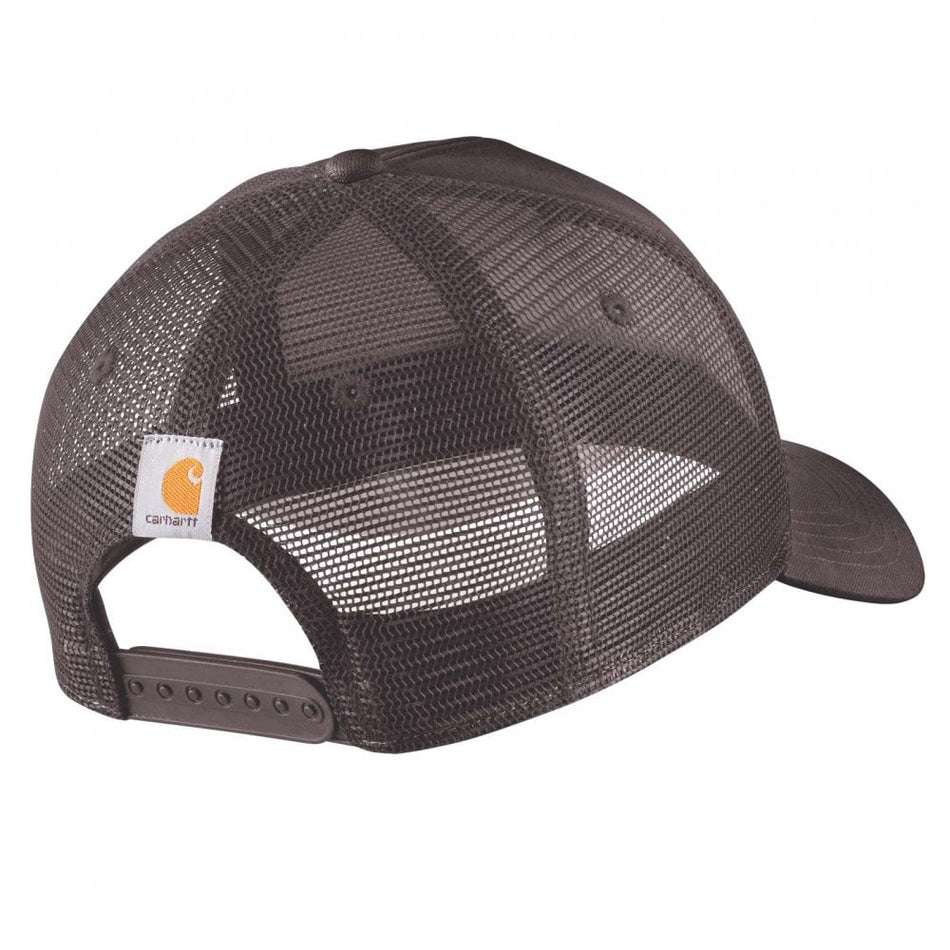 Carhartt 106738 Rugged Flex Twill Mesh-Back Script Patch Cap - Dark Sepia