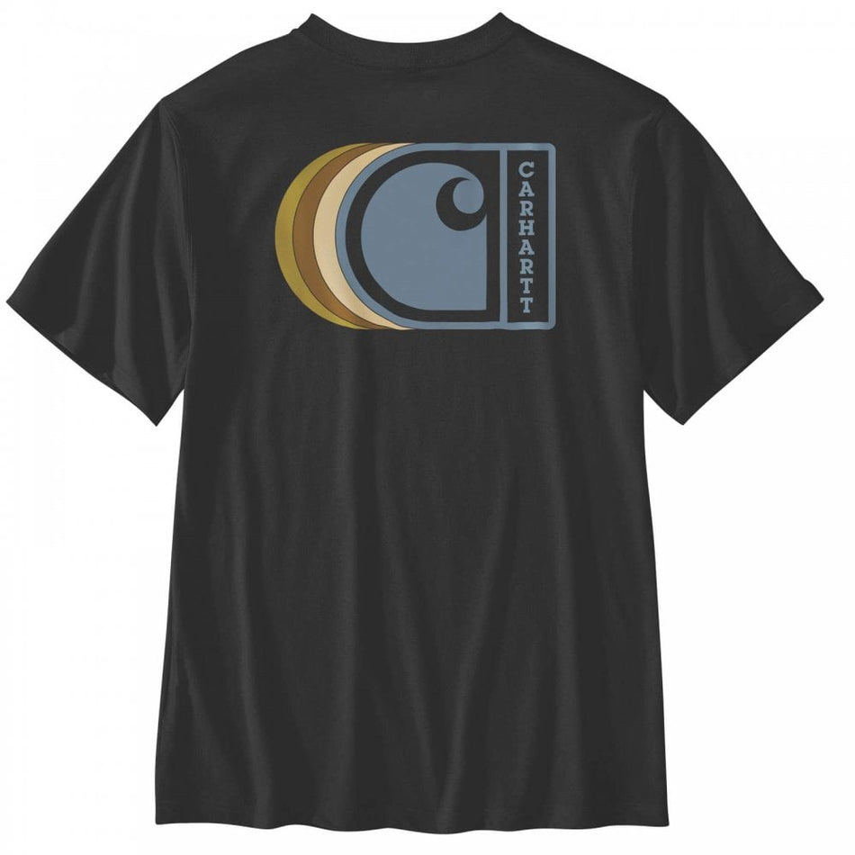 Carhartt 107048 Relaxed Fit Lightweight Short-Sleeve C Graphic T-Shirt - Black