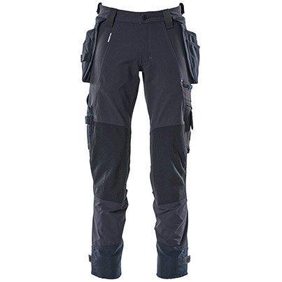 Mascot Advanced 17031-311-010 Work Trousers with Removable Holster Pockets - Dark Navy