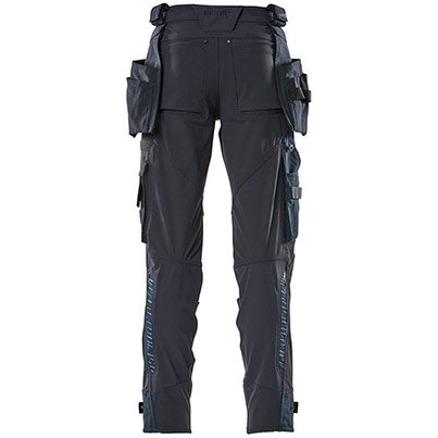 Mascot Advanced 17031-311-010 Work Trousers with Removable Holster Pockets - Dark Navy