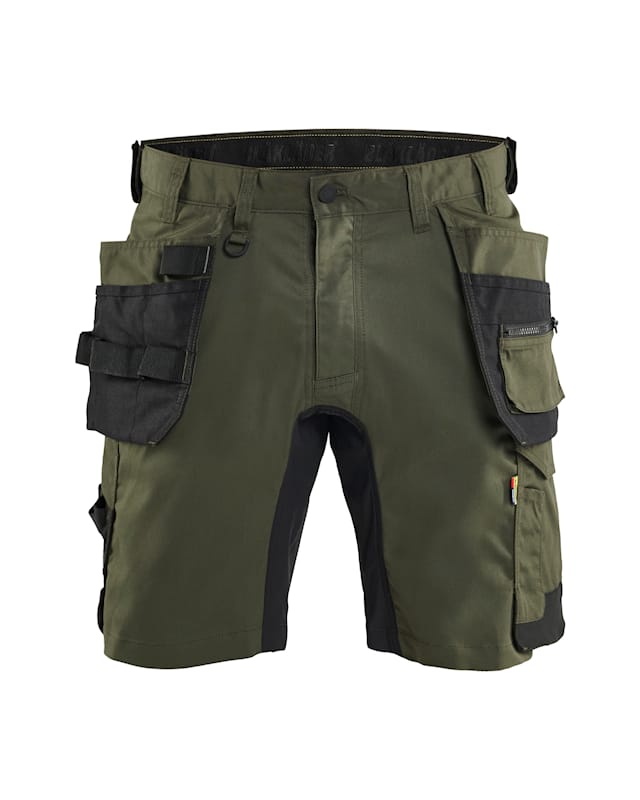 Blaklader Craftsman Shorts Stretch with FREE Two Pack Boxers - Forest Night/Black - 1752