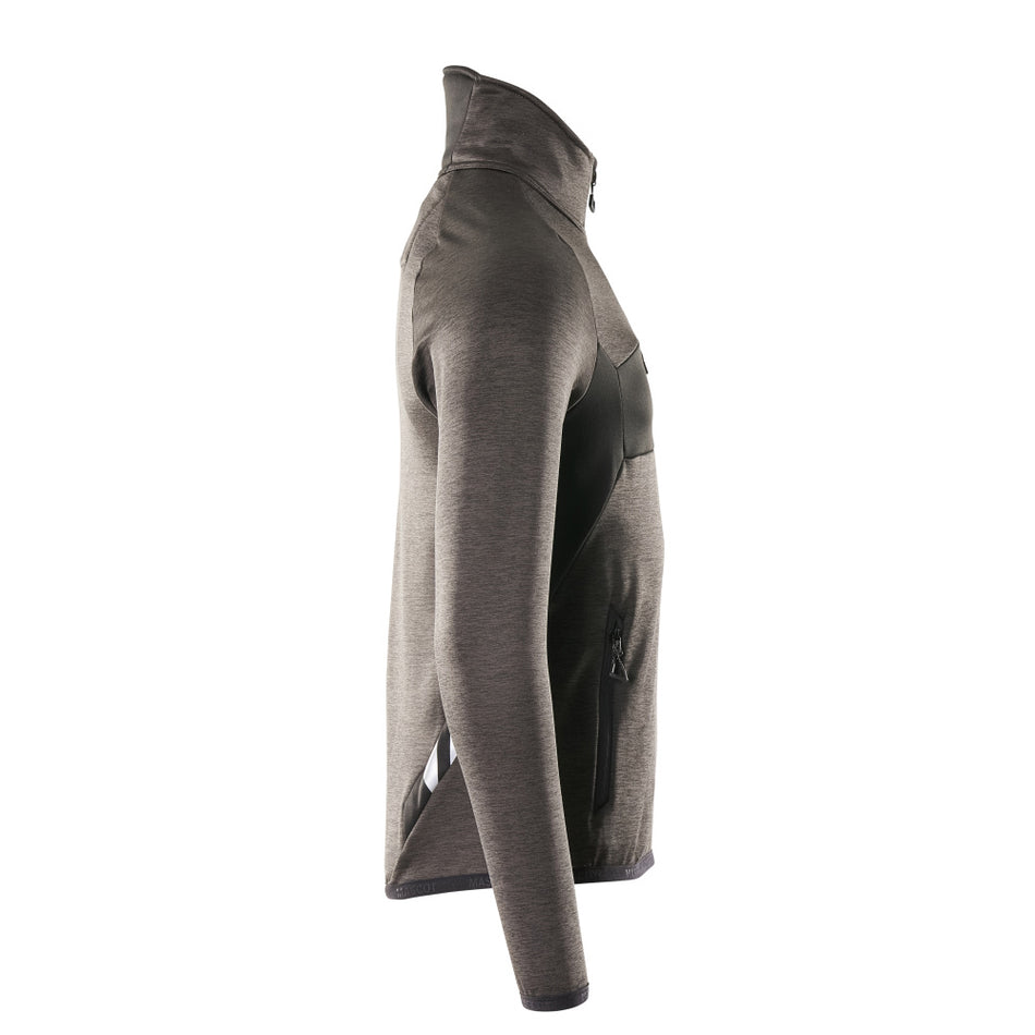Mascot Accelerate Modern Fit Fleece Jumper with Half Zip - Dark Anthracite/ Black - 18003-316-1809