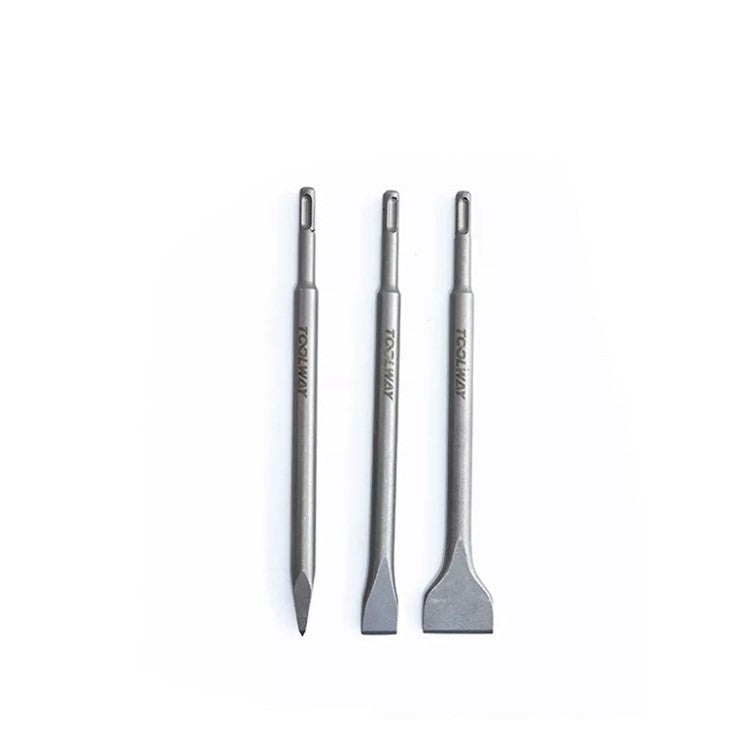 Toolway SDS-Plus 3pc Hammer Chisel Set with Point, Flat & Spade
