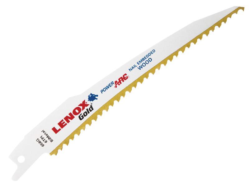 Lenox 152mm Gold Power Arc Curved Metal Cutting Reciprocating Saw Blades - 5-Pack - 21060656GR