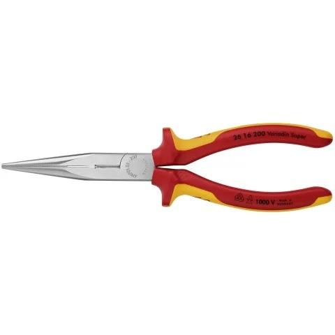 Knipex VDE 1000V Insulated Snipe Nose Side Cutting Pliers 200mm - 26 16 200