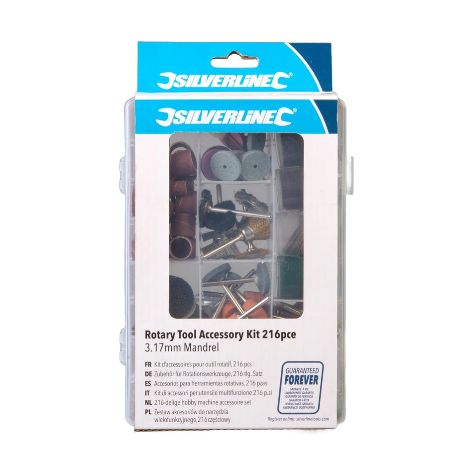 Silverline Rotary Tool Accessory Set 216 pc