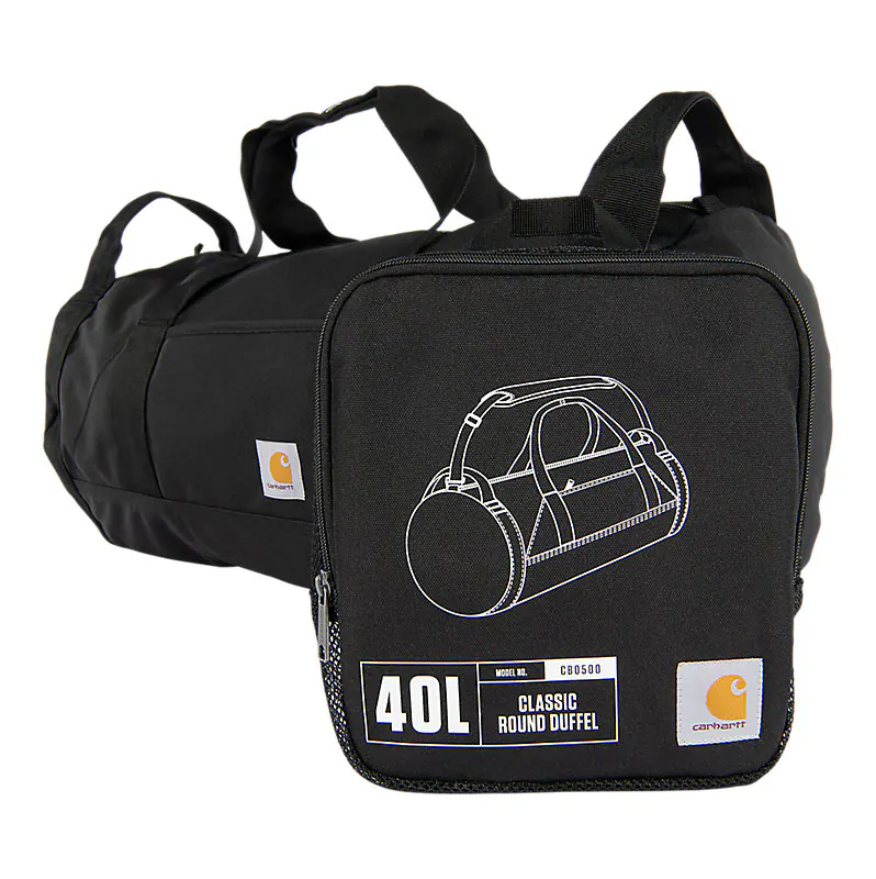 Carhartt 40L Classic Round Duffel Bag - Black