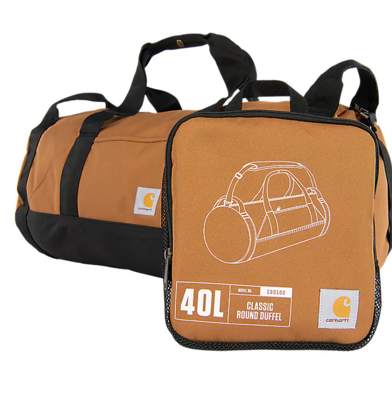 Carhartt 40L Classic Round Duffel Bag - Carhartt Brown