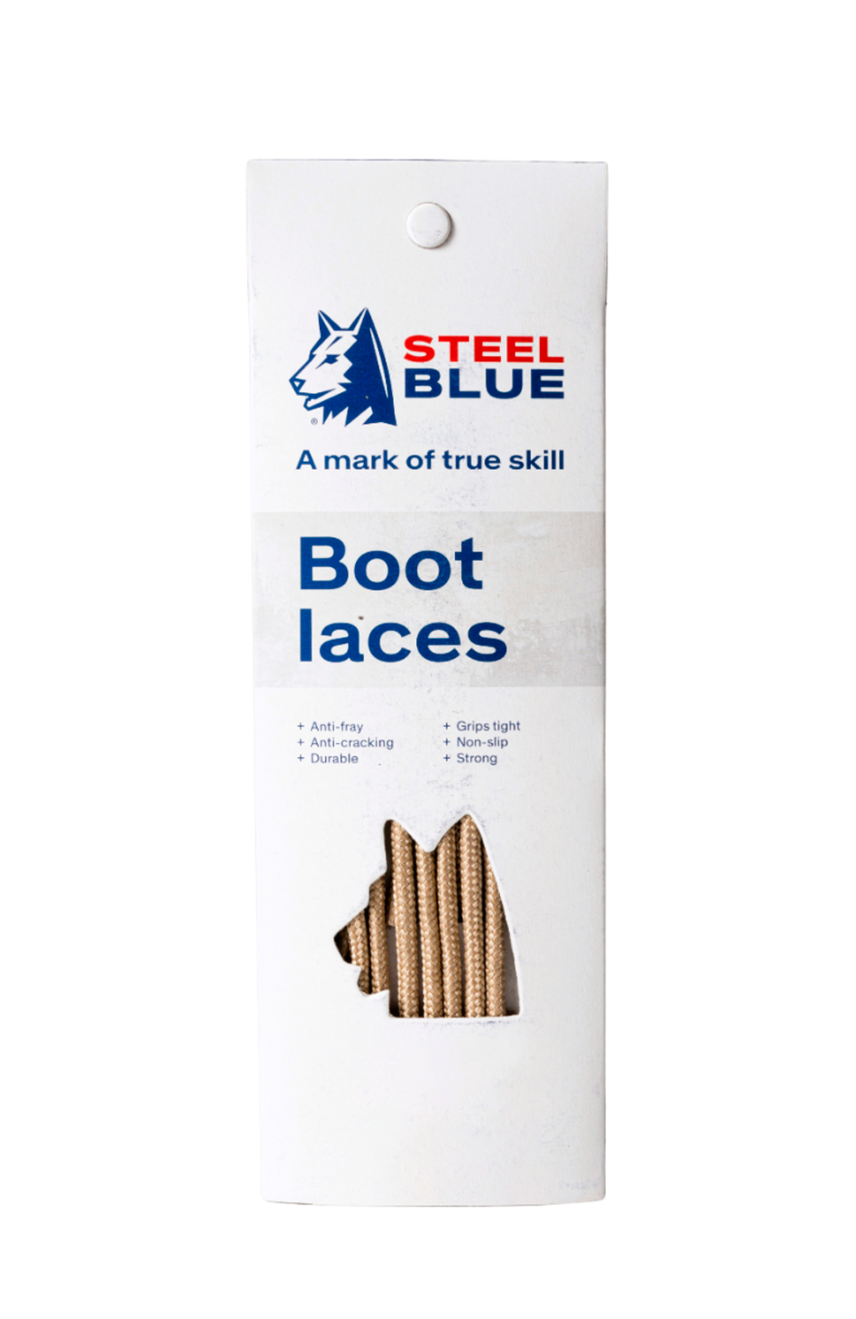 Steel Blue Boot Laces Sand 110cm - One Pair