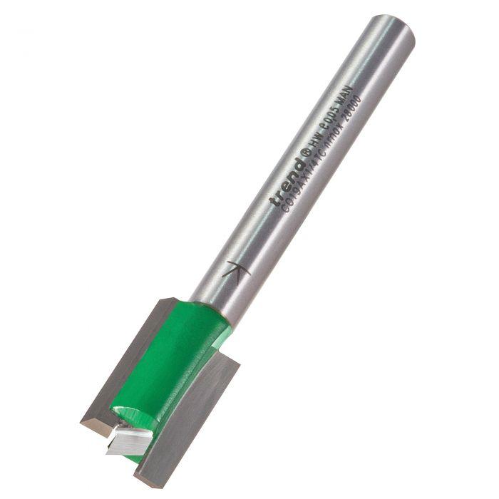 Trend Two Flute Router Cutter (Hinge Jig Bit) - 12mm Diameter 1/4" Shank - C019AX1/4TC