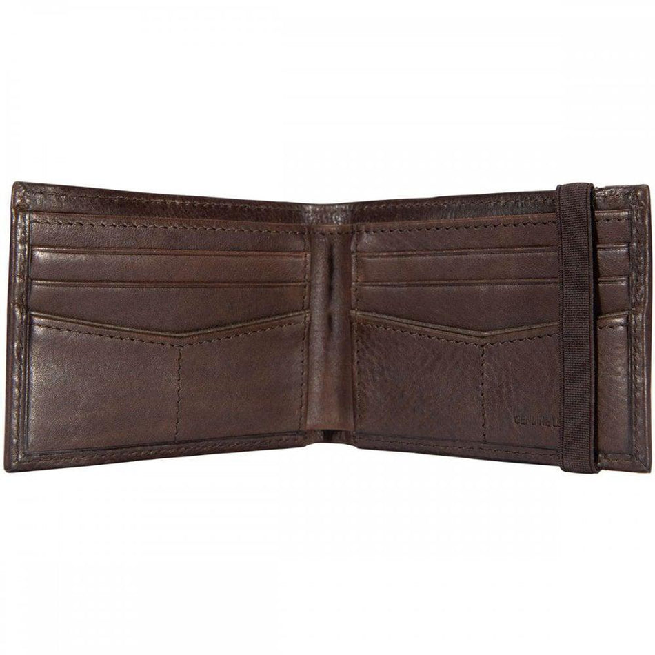 Carhartt Milled Leather Front Pocket Wallet - Brown