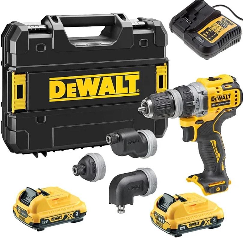 DeWALT 12v XR Multi-Head Drill Driver - 2 x 3Ah - DCD703L2T-GB