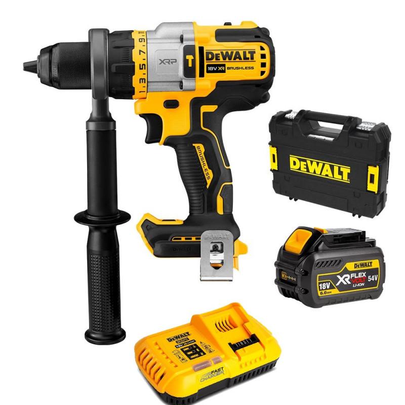 DeWALT 18V XR XRP Hammer Drill Driver With FLEXVOLT ADVANTAGE with 1 x 6Ah Battery - DCD999T1-GB