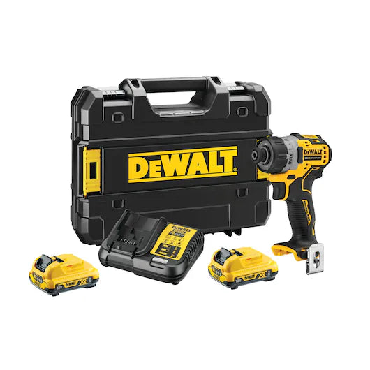 DeWALT 12v XR Sub-Compact Screwdriver - 2 x 2Ah - DCF601D2-GB