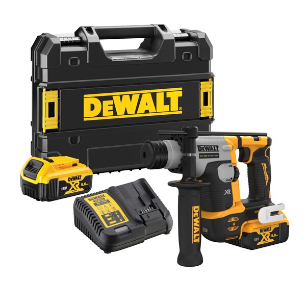 DeWalt 18V XR Brushless 16mm SDS-Plus Hammer Drill - 2 x 5Ah - DCH172P2-GB