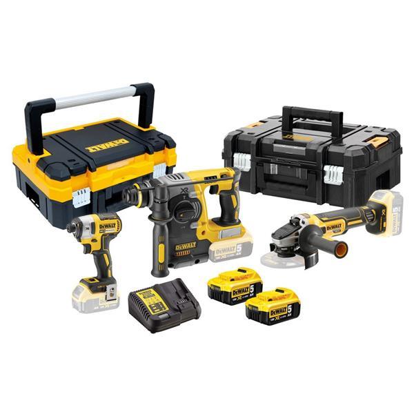 DeWALT 18V XR Brushless 3 Piece Kit - 2 x 5Ah - DCK305P2T-GB