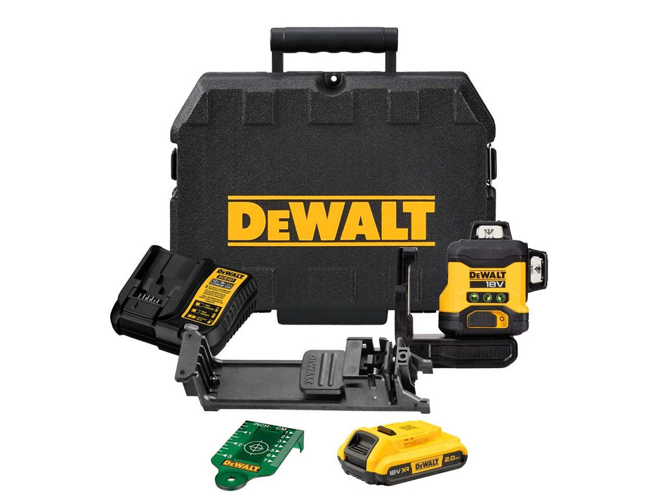 DeWALT 18v XR Compact 3x360 Green Laser - DCLE34031