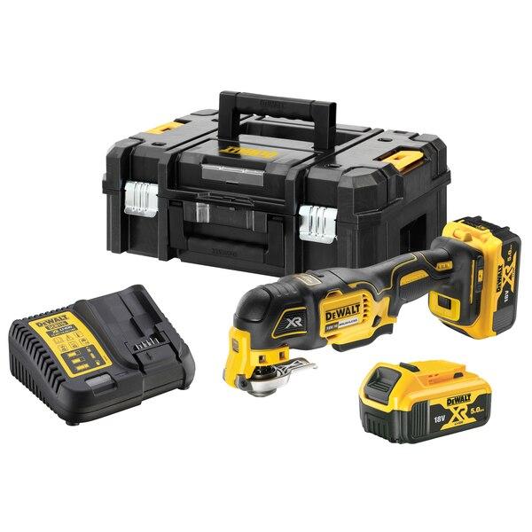DeWALT 18v XR Brushless 3 Speed Oscillating Speed Multi Tool Kit – 2 x 5Ah – DCS356P2-GB