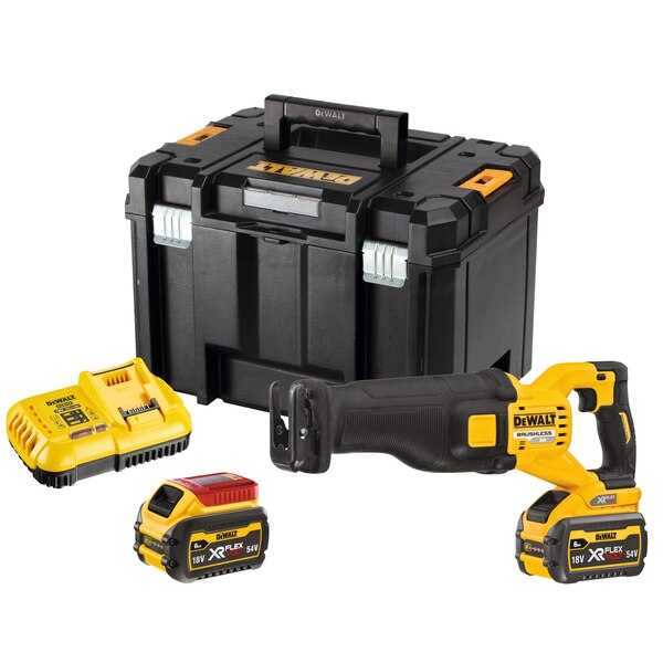 DeWALT 54V XR FLEXVOLT High Power Reciprocating Saw - 2 x 6Ah - DCS389T2-GB