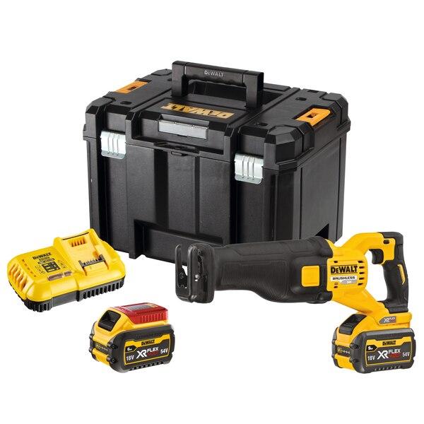 DeWALT 54V XR FLEXVOLT High Power Reciprocating Saw - 2 x 9Ah - DCS389X2-GB