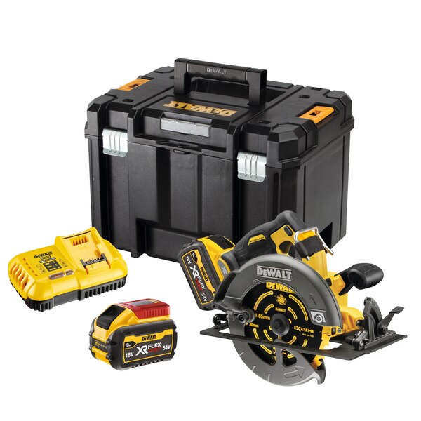 DeWALT 54V XR FLEXVOLT High Power 190mm Circular Saw - 2 x 9Ah - DCS578X2-GB