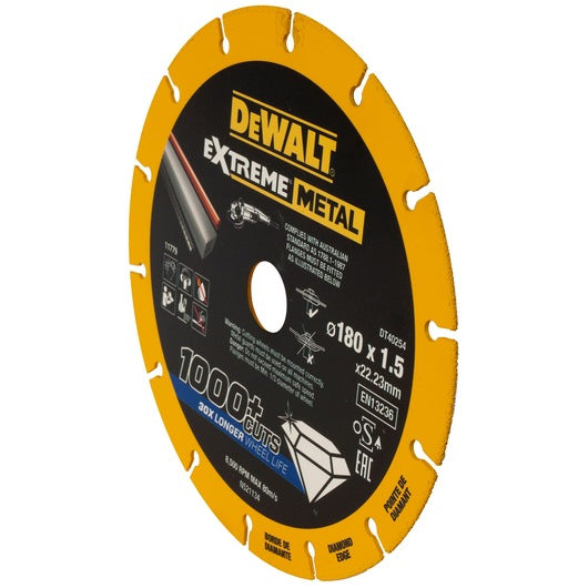DeWALT EXTREME Metal Diamond Disc 180 x 22.23 - DT40254-QZ
