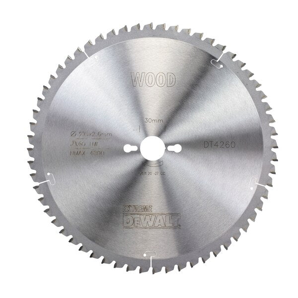 DeWALT EXTREME Mitre Saw Blade 305mm Bore 30mm 60T - DT4260-QZ