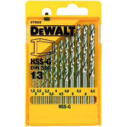 DeWALT 13 piece metal Drill Bit Set HSS-G - DT5922-QZ