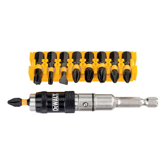DeWALT EXTREME Impact Torsion Flexi Bit Holder & Screwdriving Bit Set - 10pc - DT70518T-QZ