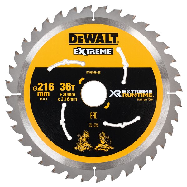 DeWALT Extreme Runtime Mitre Saw Blade 216mm 30mm Bore 36T - DT99569-QZ