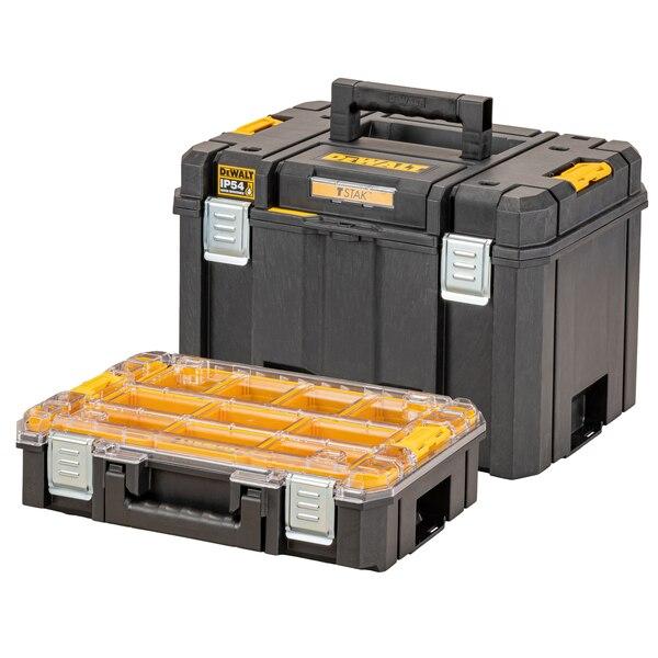 DeWALT TSTAK IP54 Deep Box & Organiser Bundle - DWST83520-1