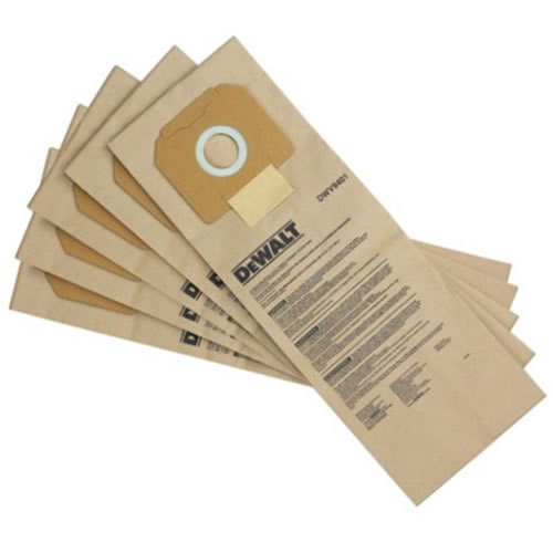 DeWALT Paper Dust Bag 5 Pack - DWV9401-XJ