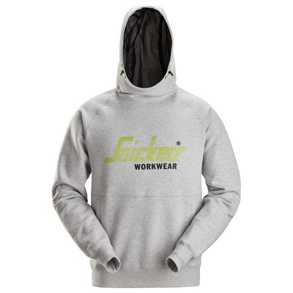 Snickers Logo Hoodie - 2845 - Grey Melange