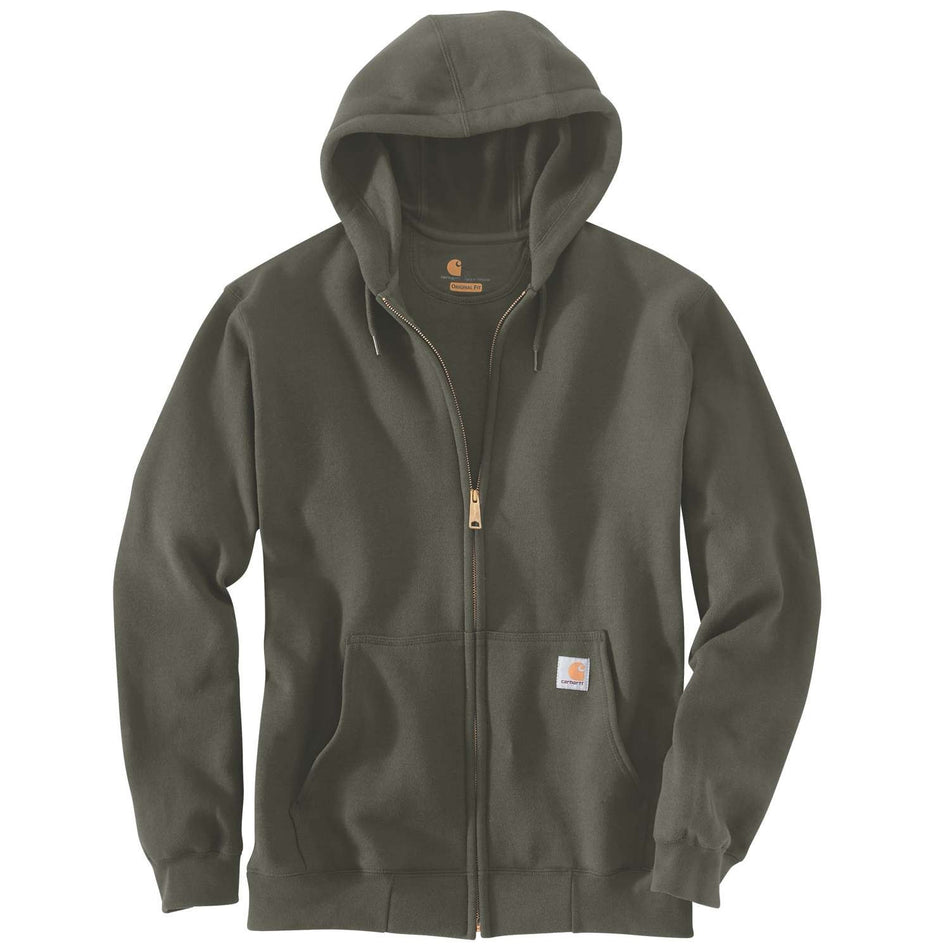 Carhartt K122 Loose Fit Mid-Weight Full-Zip Sweatshirt Hoodie - Moss