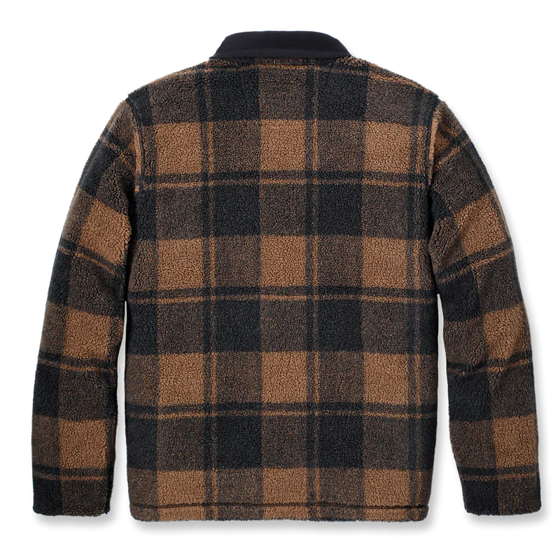 Carhartt OJ6443 Loose Fit Fleece Pullover - Carhartt Brown/Black Plaid