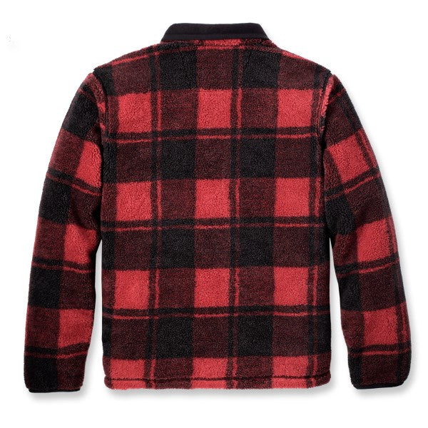 Carhartt OJ6443 Loose Fit Fleece Pullover - Crabapple/Black Plaid