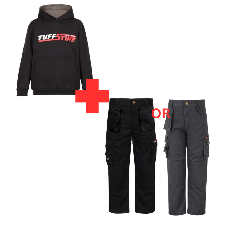 TUFFSTUFF Kids Workwear Bundle - Trouser & Hoodie