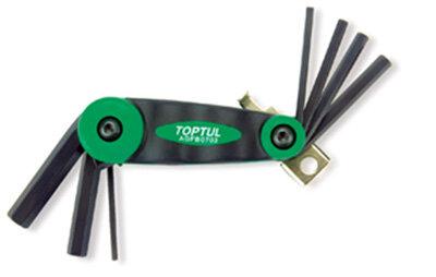 Toptul Folding Hex Key Set - 7pc 2.5-10mm - QAGFB0703