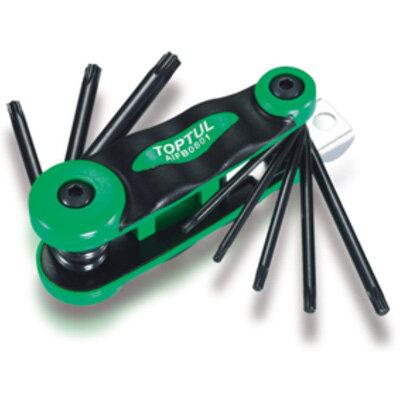 Toptul Folding Torx Key Set - 8pc T9-T40 - QAIFB0801