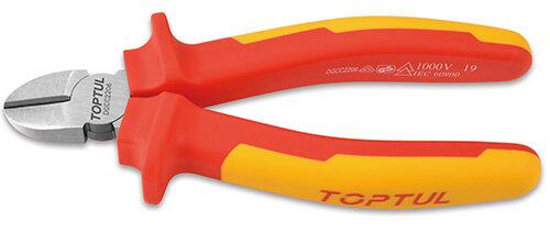 Toptul VDE Insulated Diagonal Cutting Pliers 6" - QDGCC2206