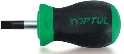 Toptul Slotted Anti Slip Screwdriver Stubby 5.5 x 25 mm - QFABB5E03